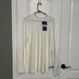 Croft & Barrow Cream Long Sleeve Men's Tee